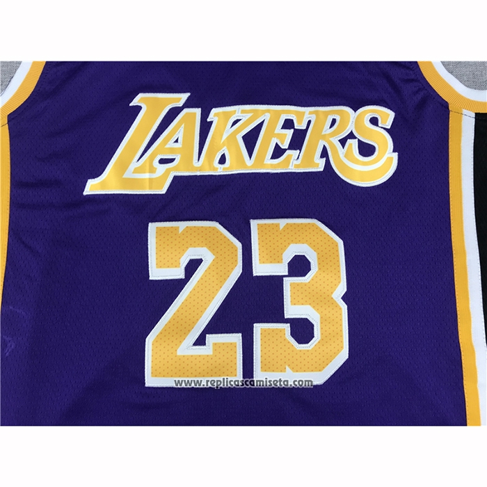Camiseta Los Angeles Lakers Lebron James #23 Statement 2020 Final Bound Violeta